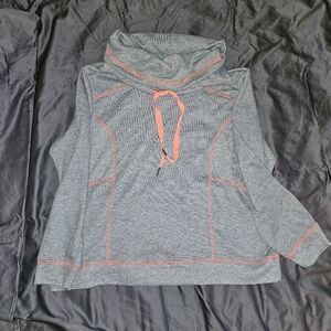 Women's Loveappella Pullover Terry Knit top with cowl-type kneckline